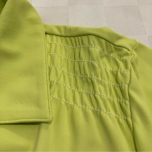 Chico's Zenergy Collared Pullover 3/4 Sleeve Green Golf Polo Shirt, 3, XL - Picture 10 of 12